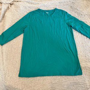 Lands' End 3/4 length sleeve Top
